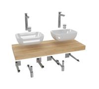 Ensemble de salle de bain Hansgrohe avec Dolce 120x8x50 cm chêne halifax KSETDO18