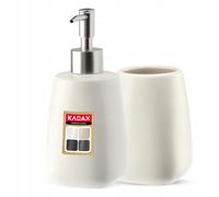 Ensemble de salle de bain en céramique KADAX, distributeur de savon, verre...