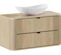 Ensemble de salle de bain KORI : meuble sous vasque 100cm + plan vasque + vasque à poser