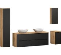 Ensemble De Salle De Bain Moderne 160 Cm Avec Plan De Travail Et 2 Lavabos Cloud