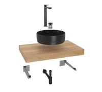 Ensemble de salle de bain SAT avec Dolce 80x8x50 cm chêne halifax KSETDO9