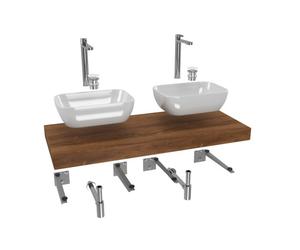 Ensemble de salle de bain SAT avec plaque sous lavabo Dolce 120x8x50 cm chêne charleston KSETDO19