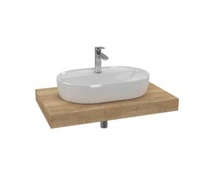 Ensemble de salle de bain SAT avec plaque sous lavabo Dolce 80x8x50 cm chêne halifax KSETDO1