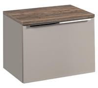 Ensemble de salle de bain VANTA taupe : meuble sous vasque 60cm + plan vasque
