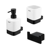 Ensemble de salle de bains Nimco Kibo noir Ki-set-31K-T-90