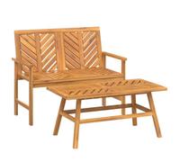 Ensemble de salon de jardin 2 pcs bois d'acacia solide-SALALIS-SP0845