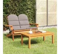 vidaXL Ensemble de salon de jardin 2 pièces Adirondack bois massif acacia