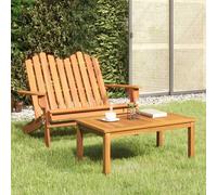 ensemble de salon de jardin 2 pièces Adirondack en bois massif d'acacia