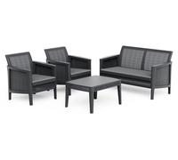 Salon de jardin avec coussins et table basse Atlas