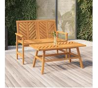 Ensemble de salon de jardin en bois d'acacia - vidaXL - 2 pièces - Bois d'acacia massif - Motif à chevrons