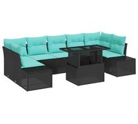 vidaXL Ensemble de canapé de jardin 8 pc 7-Nombre de places | Super simple à reconfigurer selon votre espace , Reste beau dehors , Accueille jusqu'à 5 potes confortablement