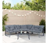 Ensemble de salon 'Karg' Canapé avec table basse Coussin Gris foncé