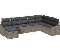 Ensemble de salon vidaXL, 9 pièces, en polyrotin