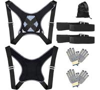Ensemble de sangles de transport pour 2 personnes, réglables, jusqu'à 500 kg, couleur noire