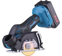 Ensemble de scie circulaire sans fil 3 pouces, meuleuse d'angle à guidage manuel avec 2 batteries, outil rechargeable pour couper le métal, le bois, le carrelage, le marbre
