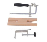 Ensemble de Scie de Bijoutier Professionnel 3 en 1, Cadre de Scie Réglable avec 12 Lames, Ensemble de Pinces à Broches D'établi à Fente en V, pour Cire de Bois et Métal