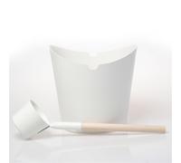 Ensemble de seau et pelle en aluminium Amilano Pacific Blanc