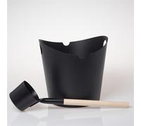Ensemble de seau et pelle en aluminium Amilano Pacific Noir