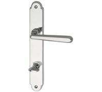 Ensemble de serrure ALT-WIEN, plaque de protection WC90, pour portes de 38 à 43 mm, en laiton chromé