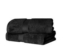 Ensemble de Serviettes de Bain, 2 pièces, Coton supérieur de 900 grammes, Noir