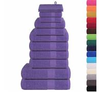Ensemble de serviettes en coton - vidaXL - 12 pièces - Violet - 360 g/m² - 100% coton - Certifié OEKO-TEX - Absorbant