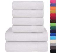 Ensemble de serviettes en coton - vidaXL - 6 pièces - 360 g/m² - Blanc - Absorbant - OEKO-TEX STANDARD 100