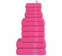 vidaXL Ensemble de serviettes 12 pcs rose 360 g/m² 100% coton