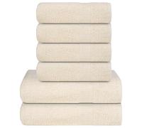 Ensemble de serviettes FROGN 6 pcs blanc 360g/m² serviette vidaXL