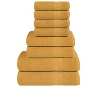 Ensemble de serviettes FROGN 8 pcs noir 360g/m² serviette vidaXL