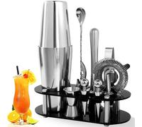 Ensemble de shaker à cocktails Boston en acier inoxydable, comprenant 12 pièces