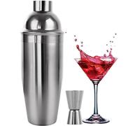 Ensemble de shaker à cocktails en acier inoxydable Unyqoos® – Shaker de 750 ml avec doseur de 15/30 ml, adapté au contact alimentaire, hautement poli, anti-fuite et lavable au lave-vaisselle