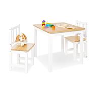 Ensemble de sièges pour enfants 'Fenna', blanc/naturel, 3 pcs.