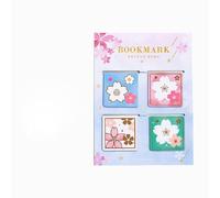 Ensemble De Signets À Fleurs Sakura, Marque-Page Magnétique Mignon, Dessin Animé, Marqueur De Page, Clip Pour Livre Magnétique, Fournitures De Papeterie Pour Étudiants, 4 Pièces/Ensemble