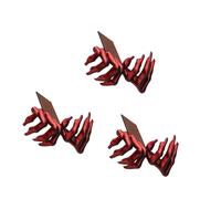 Ensemble de signets de marqueur de page de griffe, Red | Décor de lecture de main du diable imprimé en 3D pour les étagères d ’ étude et les présentoirs de vacances