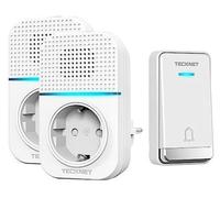 Ensemble de sonnette, portée de 400 mètres, 2 récepteurs, indice de protection IP65, 60 mélodies