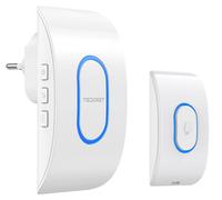 Ensemble de sonnette sans fil avec un design étanche, une portée de 400 mètres, 60 mélodies, 5 niveaux de volume, un écran LED, de couleur blanche