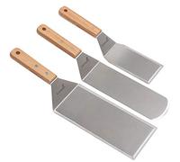 Ensemble de Spatule - Acier Inoxydable et plaque de cuisson Grattoir surdimensionné Hamburger Turner Idéal pour plaque de cuisson Grill pour barbecue et cuisson Dessus Plat - Commerciale