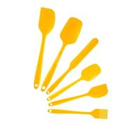 Ensemble de spatules en Silicone antiadhésives, résistantes à la chaleur, retourneur for cuisson, mélange d'outils, 6 pièces Pour Cuisson(Yellow Tool Set)