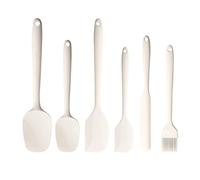 Ensemble de spatules en Silicone antiadhésives, résistantes à la chaleur, retourneur for cuisson, mélange d'outils, 6 pièces Pour Cuisson(White tool set)