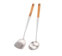 Ensemble de spatules et louches pour wok, spatule pour wok, spatule en acier inoxydable 304.