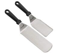 Ensemble de spatules exclusives en acier inoxydable de qualité supérieure - Set de barbecue de qualité supérieure pour hamburger et rôti - Spatule et cric pour l'intérieur et l'extérieur