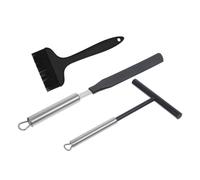 Ensemble de Spatules pour Crêpière en Acier Inoxydable | Étaleur Silicone, Répartition Homogène, Résistance à Chaleur, pour Pancakes, Restaurant Cuisine