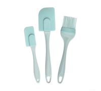 Ensemble de spatules sans silicone comprenant une brosse à huile et une spatule à gâteau pour mélanger, racler, cuire, griller, passer au lave-vaisselle