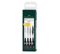 Ensemble de stylo noir Pitt Artist 4 (f,s,m,b) | Faber-Castell
