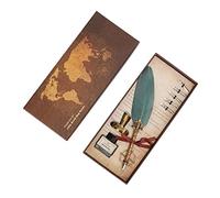 Ensemble de stylos à plumes, papeterie d'écriture Durable et élégante, coffret cadeau pour amoureux, enseignant, camarade de classe, plume en acier inoxydable, 25.8cm (SP172043 vert foncé nacré)