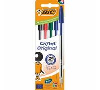 Ensemble de Stylos Bic Cristal Original 516346 Multicouleur (5 Unités)