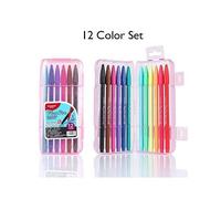 Ensemble De Stylos Coréens Aquarelle, 12/24/36 Couleurs, Peinture En Fiber, Graffiti, Ligne Fine, Crayons Pour Planificateur, Accessoires Pour Journal Intime, Papeterie Scolaire