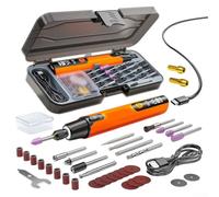 Ensemble de stylos de polissage électrique avec écran numérique et plus de trente accessoires pour travaux manuels, travail du bois, meulage en métal, finition orange (ensemble orange)