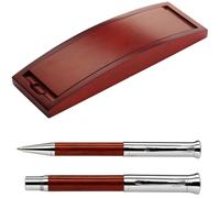 Ensemble de stylos en bois de rose, comprenant un stylo à bille et un stylo plume, 3 pièces