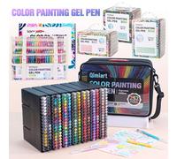 Ensemble de stylos gel colorés grande capacité Languo, ensemble de stylos pour agenda de tailles multiples, stylo neutre 0,6 mm pour le dessin d'étudiant, convient pour la prise de notes, le DIY, le d